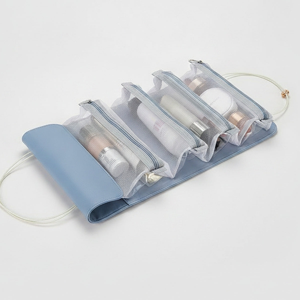 Hanging Cosmetic Organizer Bag Compartments - Sea Blue – bags & wallets (view 1)