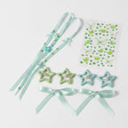 Butterfly & Star Hair Clip Set - Green – hair accessories (view 1)