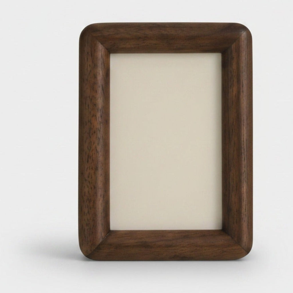 Walnut Wood Picture Frame Rounded Corners – stationery (view 1)