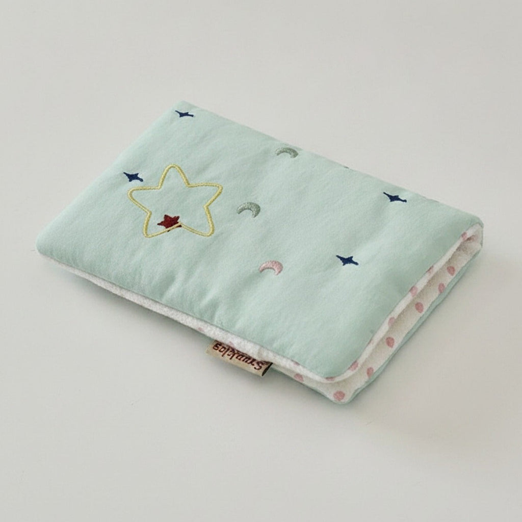 Mint Star Moon Embroidered Card Holder Wallet – bags & wallets (view 1)