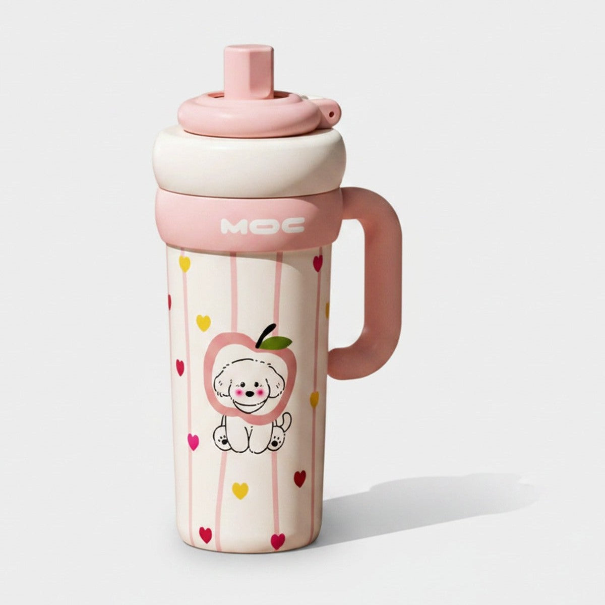 Cute Puppy Heart Stackable Tumbler Cup Pink – novelty & toys (view 1)