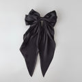 Silky Bow Hair Claw - Black