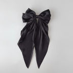 Silky Bow Hair Claw - Black