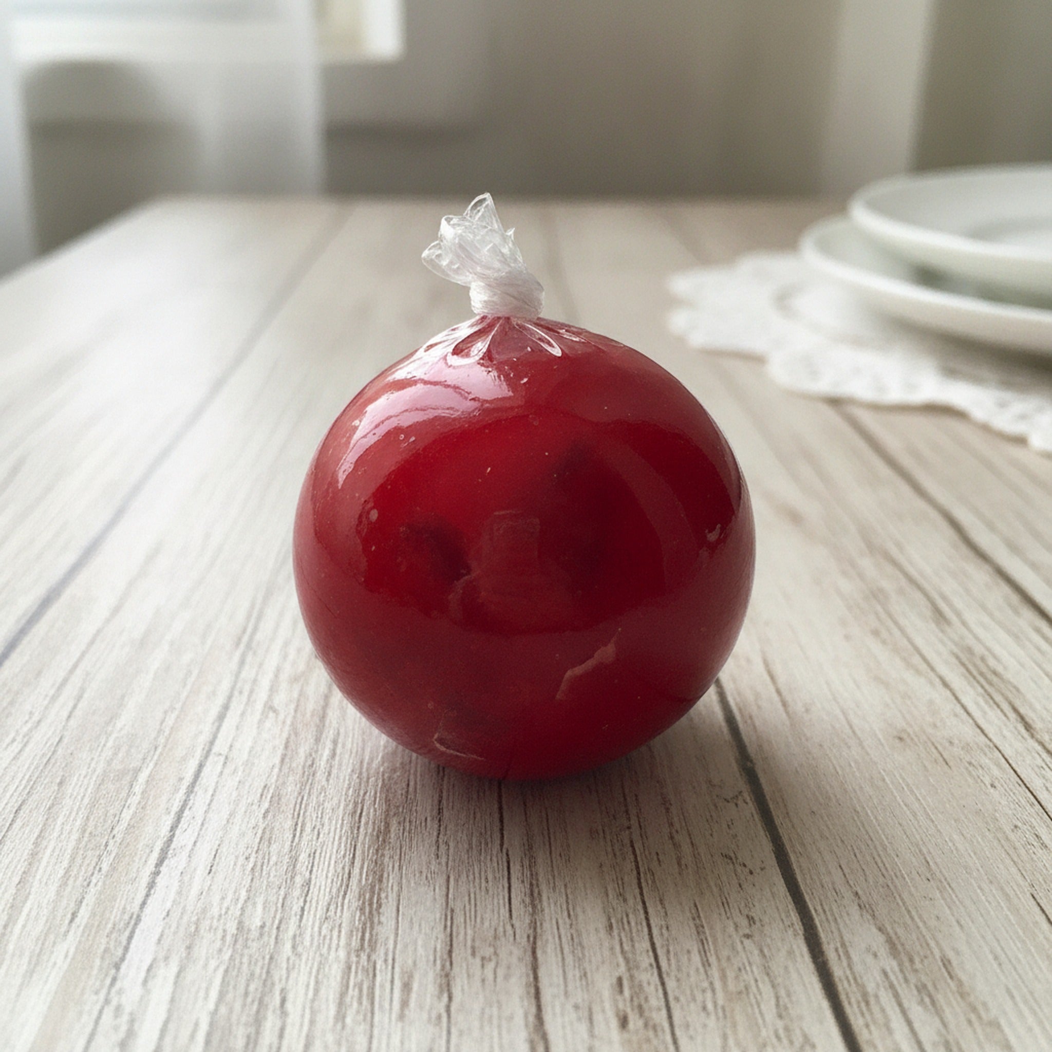 Crispy Bubble Squishy Ball - Deep Red