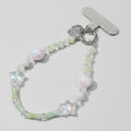 Beaded Star Charm Bracelet Keychain - Opal Star
