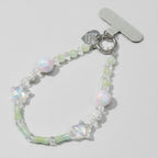 Beaded Star Charm Bracelet Keychain - Opal Star