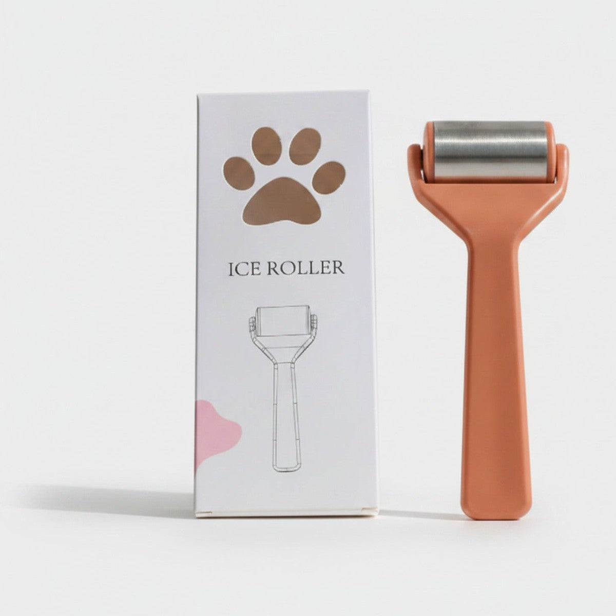 Coral Paw Print Ice Roller – Korean beauty tool (view 1)