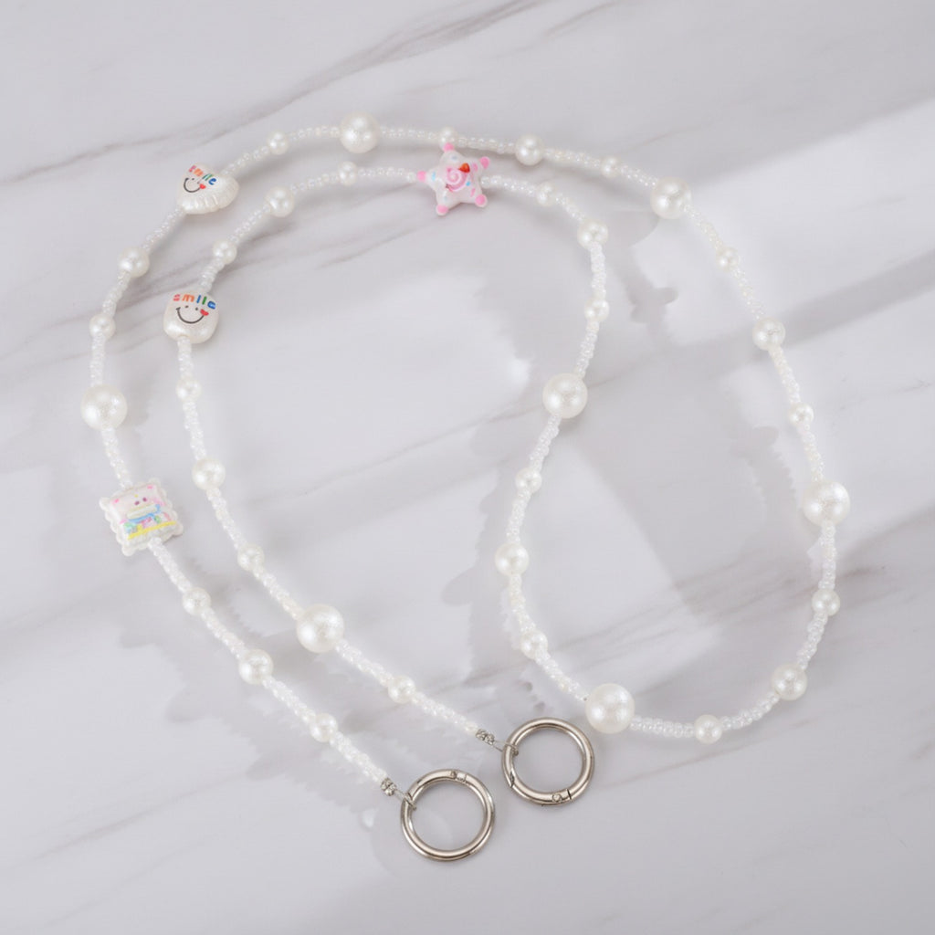 Beaded Phone Charm Strap - Star & Pillow