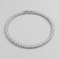 Rhinestone Tennis Bracelet Silver Chain Link – jewelry (view 1)