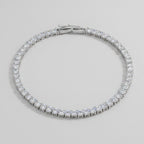 Rhinestone Tennis Bracelet Silver Chain Link – jewelry (view 1)