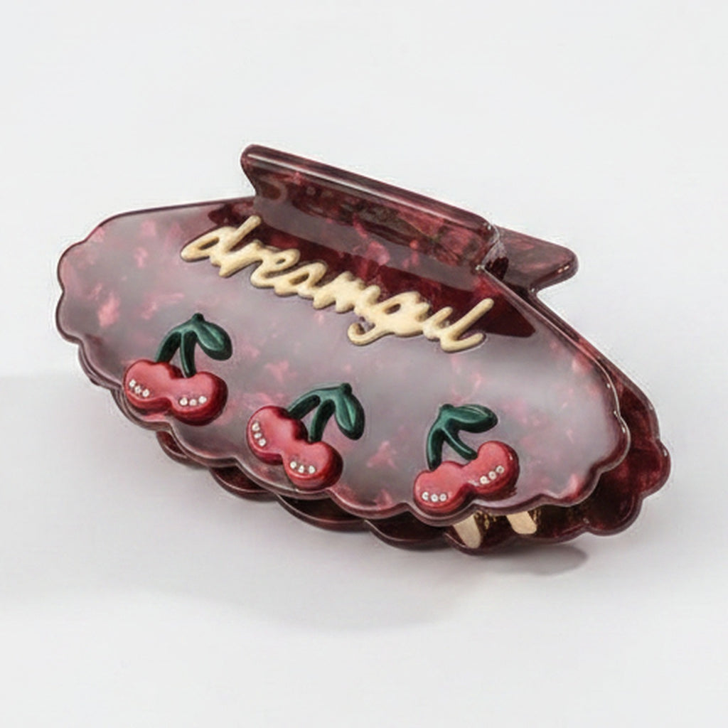 Celestial Star Rhinestone Cloud Hair Claw - Wine Red #3 – hair accessories (view 1)