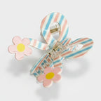 Striped Butterfly Hair Claw With Flowers – hair accessories (view 1)