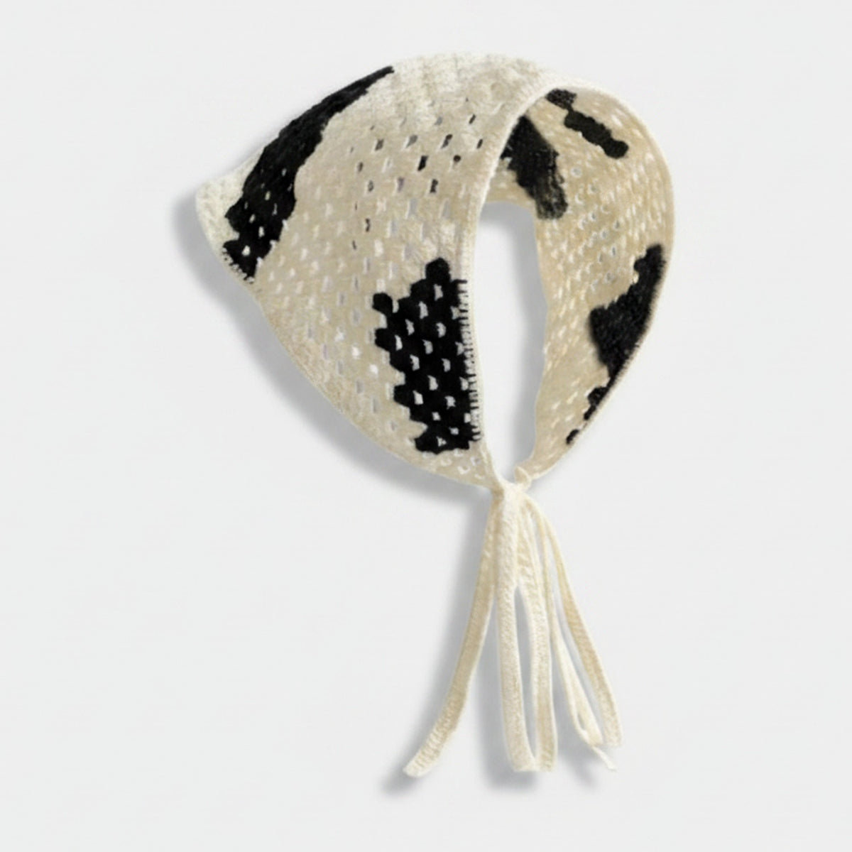 Embroidered Floral Mini Bonnet Headwrap - Type U