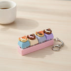 Tiny Donut Keychain - Pink Bear
