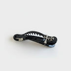 Cross Charm Black Hair Claw Black