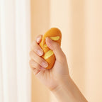 French Bread Squishy With Beaded Star Charm - squeeze in hand