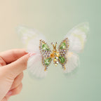 Sparkly Butterfly Hair Claw - Green