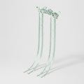 Sage Green Pearl Beaded Ribbon Hair Clips – hair accessories (view 1)