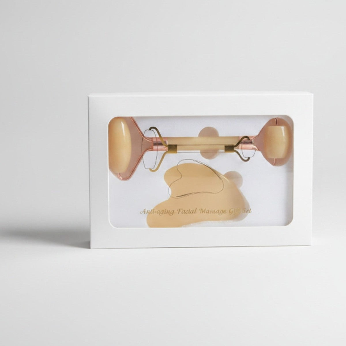 Golden Facial Massage Roller Gift Set – Korean beauty tool (view 1)