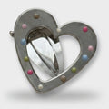 Heart Shaped Hair Clip With Colorful Beads – hair accessories (view 1)