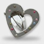 Heart Shaped Hair Clip With Colorful Beads – hair accessories (view 1)