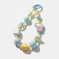 Boba Beaded Charm Keychain - Light Blue