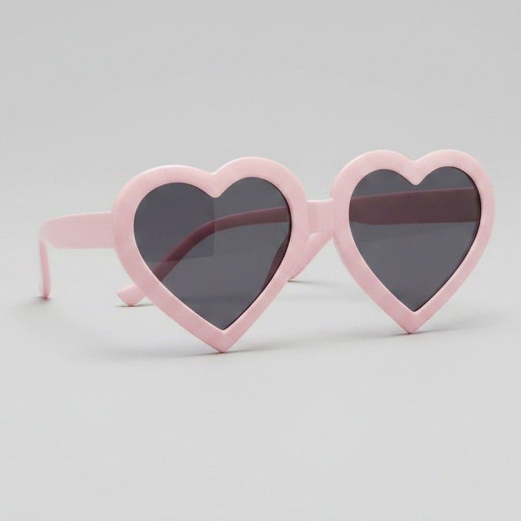 Heart Shape Pink Sunglasses With Dark Lenses – eyewear (view 1)