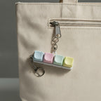 Mini Keyboard Keycap Keychain - Blue, Pink, Yellow & Cyan