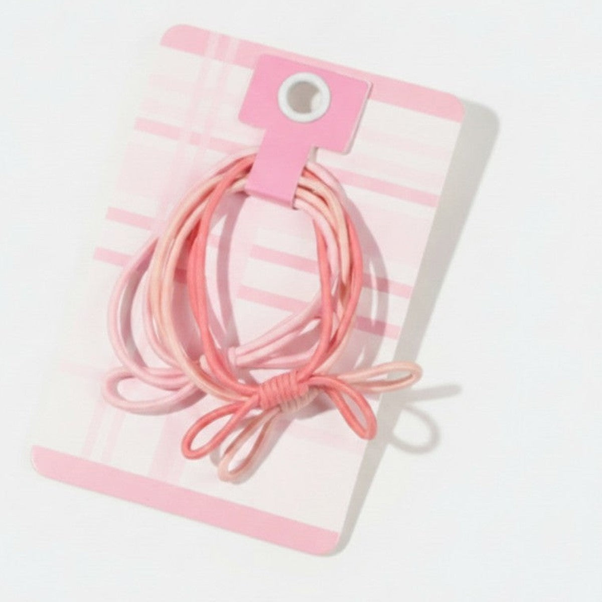 Pink Elastic Hair Bow Clips Set – hair accessories (view 1)
