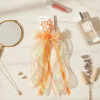 Star Charm Ballet Ponytail Clip Set Orange