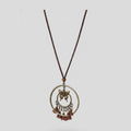 Beaded Pearl Charm Pendant Necklace - Butterfly Tassel – jewelry (view 1)