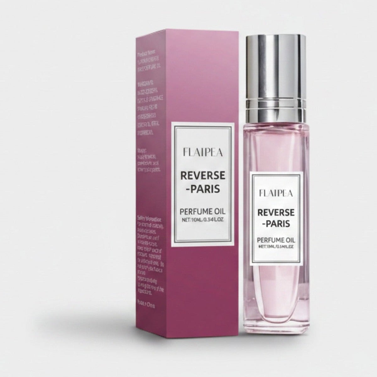 Pink Perfume Oil Roller Bottle With Silver Cap – Korean beauty tool (view 1)