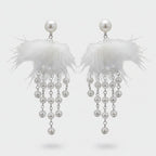 Feather Butterfly Rhinestone Drop Earrings - Jianyou Accessories 2 – jewelry (view 1)