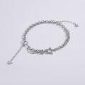Star Layered Chain Necklace - Silver