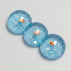 Goldfish Glitter Keychain Set - Blue