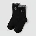Black Scottie Dog Embroidered Ruffled Crew Socks – apparel accessories (view 1)