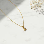 Initial Letter Pendant Necklace - Gold