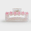 Floral Hair Claw Clip Acetate - Pink 10.5cm – hair accessories (view 1)