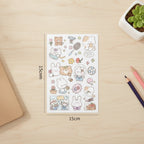 Kawaii Bunny Sticker Sheet Set - Garden Friends