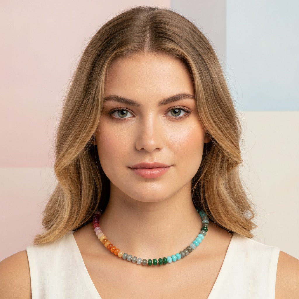 Chunky Gemstone Bead Necklace - Type 5