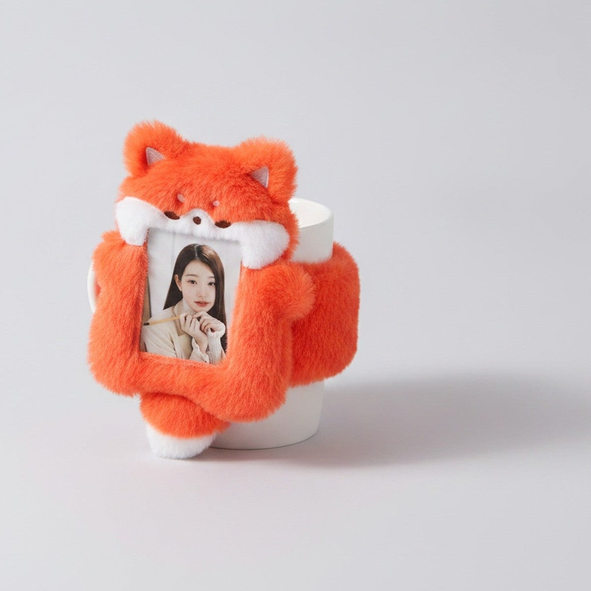 Fuzzy Fox Cup Charm - Orange