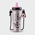 Cute Butterfly Charm Insulated Tumbler With Beaded Strap – novelty & toys (view 1)