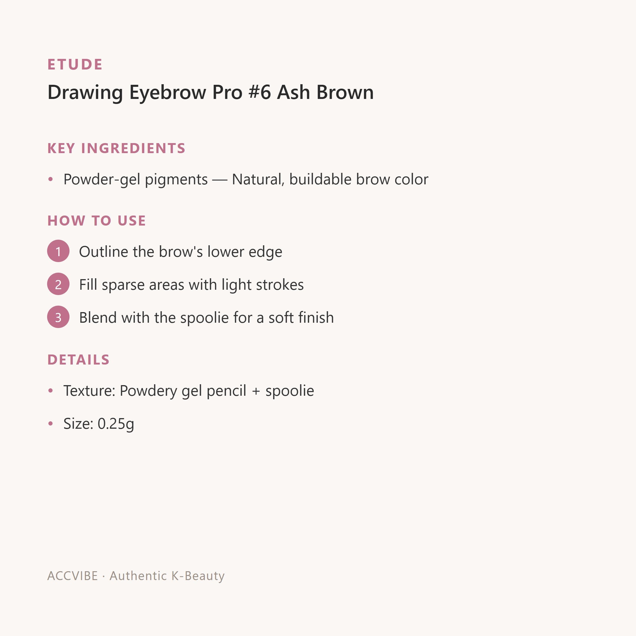 Drawing Eyebrow Pro #6 Ash Brown