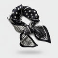 Polka Dot Black White Bandana Scarf – scarves & belts (view 1)