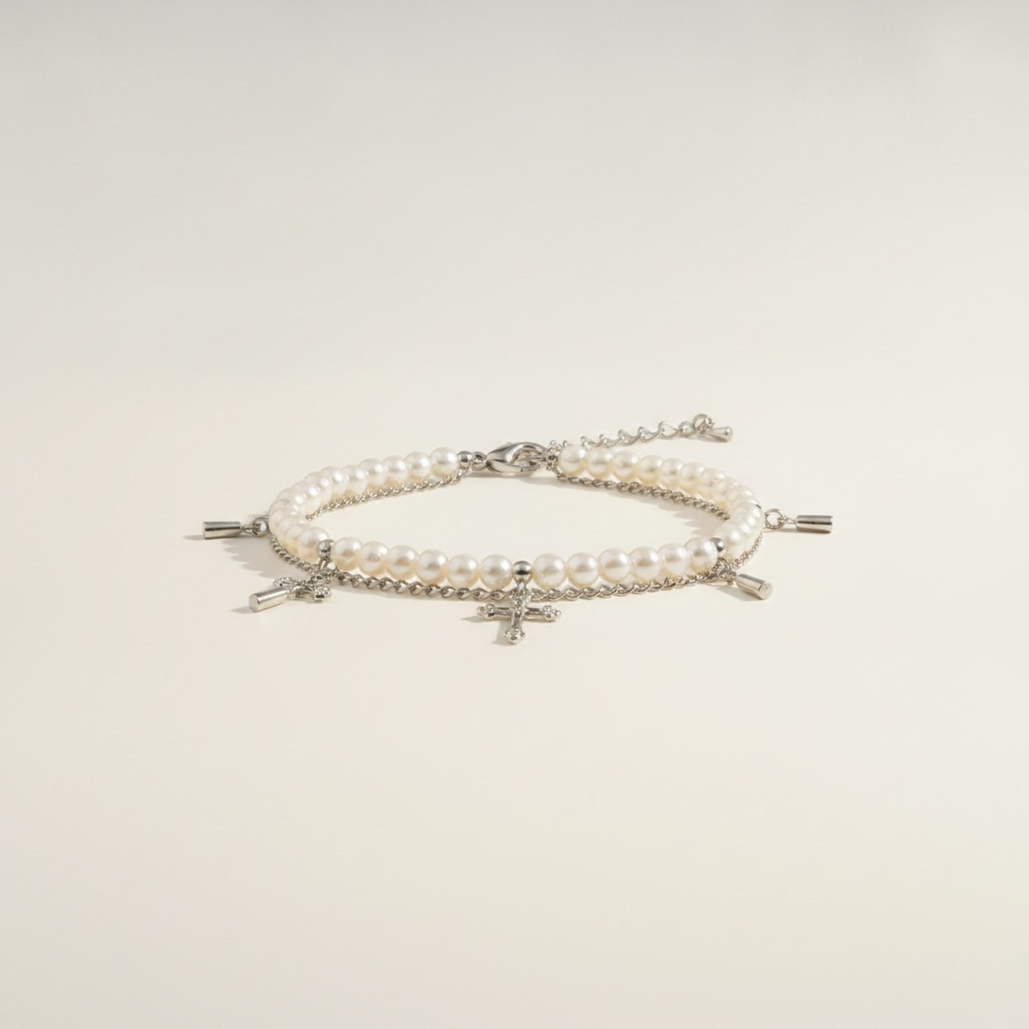 Chunky Pearl Charm Bracelet – jewelry (view 4)