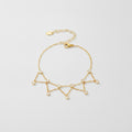 Crystal Charm Dangle Anklet - S038 Gold Zircon Anklet 19+5cm