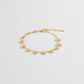 Gold Flower Charm Chain Bracelet – jewelry (view 1)