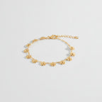 Gold Flower Charm Chain Bracelet – jewelry (view 1)