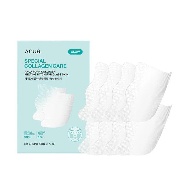ANUA PDRN Collagen Melting Patch for Glass Skin (4EA)