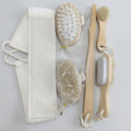 Natural Bamboo Bath Brush Set With Exfoliating Loofah – Korean beauty tool (view 1)